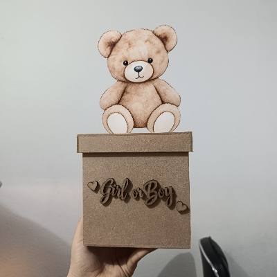 Caja para Baby Shower para centros de mesas