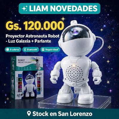 Proyector astronauta con luces