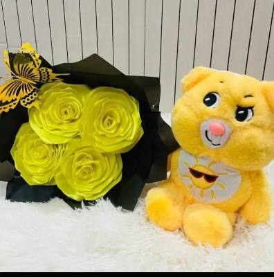 Peluches + Ramo de Rosa Eterna